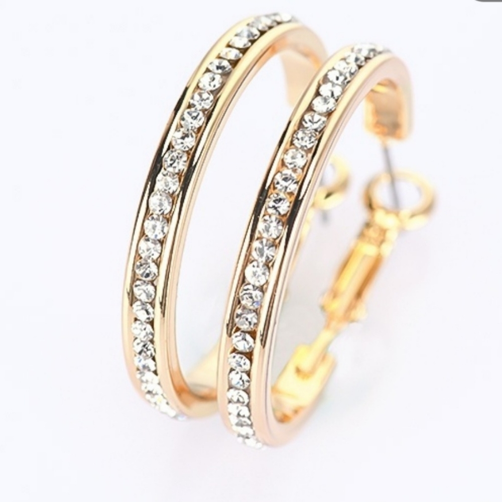 18K Gold-filled rhinestone earrings